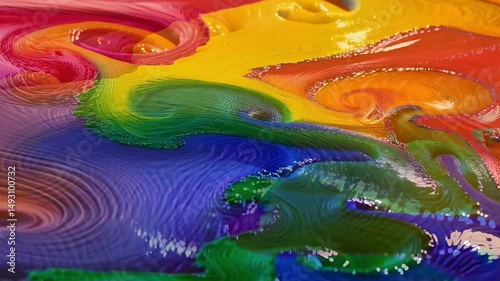 mesmerizing colorful liquid swirls in fluid motion