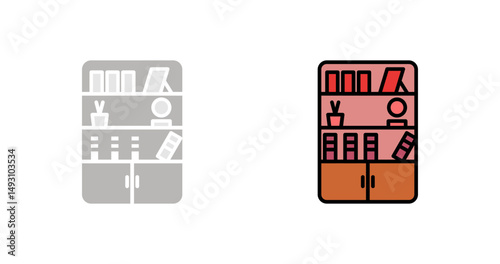Book Shelf Icon Design