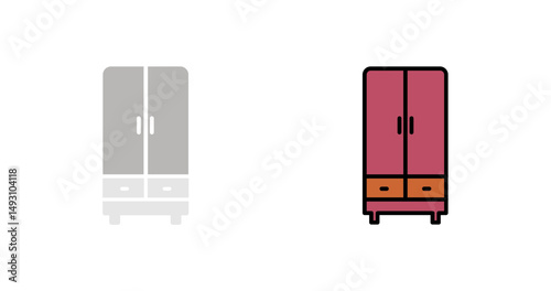 Cabinet Drawer Icon Design