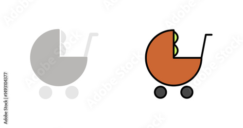 Baby Crib Icon Design