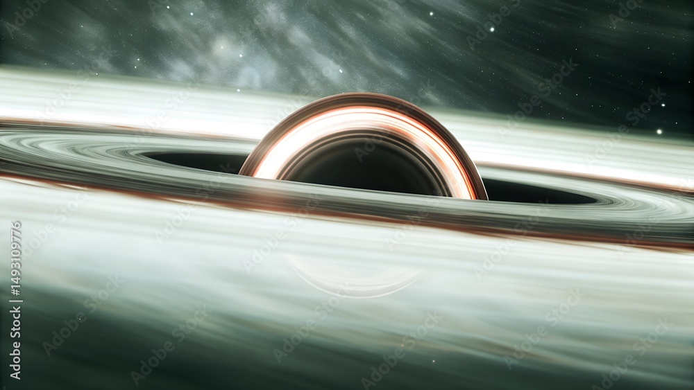 Obraz premium Black hole gravity and infinite singularity