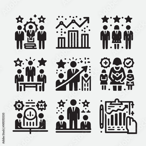 Mental health icons set. Containing depression, anxiety, stress, mental care, empathy, loneliness, bipolar, PTSD, psychology symbol, panic, mind disorder and more. Vector illustration