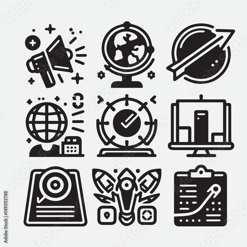 Mental health icons set. Containing depression, anxiety, stress, mental care, empathy, loneliness, bipolar, PTSD, psychology symbol, panic, mind disorder and more. Vector illustration