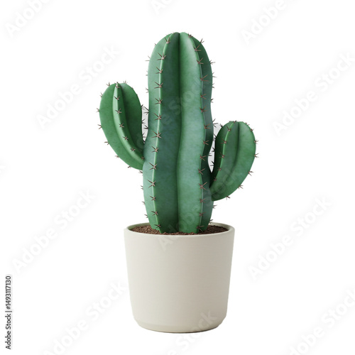Elegant succulent in a neutral pot, a modern desert plant for a stylish home decor