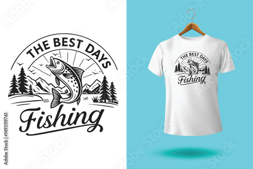 Fishing t shirt design