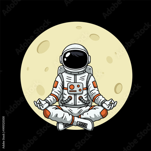 An astronaut staring at a wormhole swirling with energy.