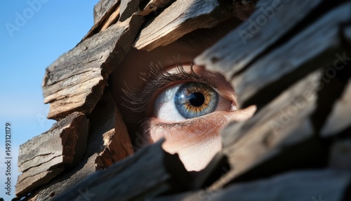 One open eye among closed ones a visual metaphor of perception nature conceptual art symbolism mindset