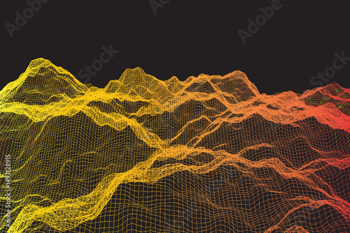 Smooth Network Wave BackYou can use these network waves for your elegant design that will be stand out by trendy visualization in the spirit of minimalist art and splendid tech-futuristic combination.