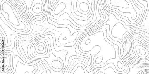 Abstract Topographic map background with wave line. White wave paper curved reliefs abstract background. Vector illustration. wave Line topography map contour background.