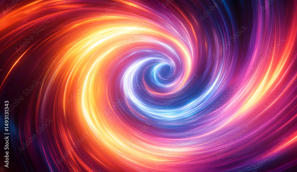 Abstract swirling neon paint digital art background