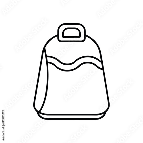 Food safe reusable pouch Black line drawing