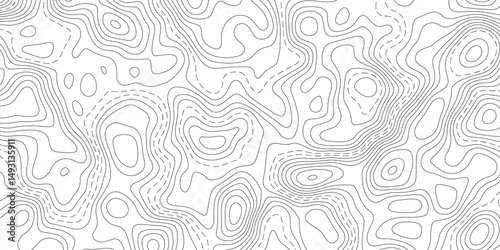 Abstract Topographic map background with wave line. White wave paper curved reliefs abstract background. Vector illustration. wave Line topography map contour background.
