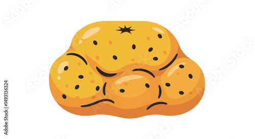 Pixel Art Orange Baked Goods Illustration