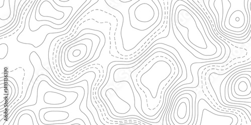 Abstract Topographic map background with wave line. White wave paper curved reliefs abstract background. Vector illustration. wave Line topography map contour background.