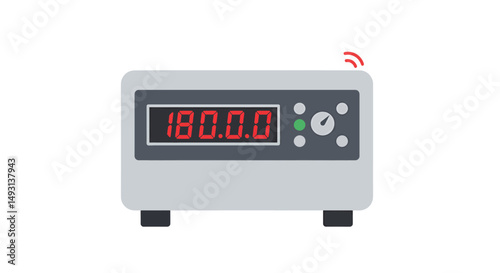 Digital Display Device Showing Numerical Value On Gray Box