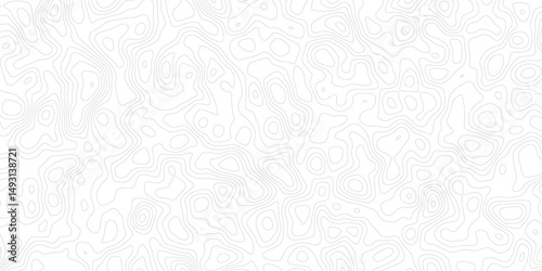 Abstract geometric vector illustration wavy black and white contour line topographic design.