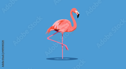 Pixel Art Pink Flamingo