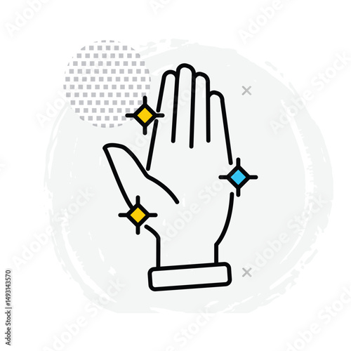 Healthy Clean Hand Vector Icon For Safety