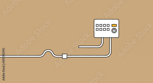 Simple Electrical Circuit Illustration
