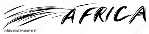 africa brush lettering vector with dynamic stroke design