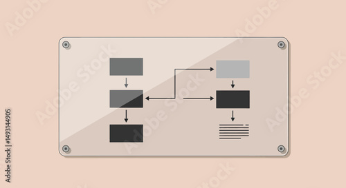 Simple Process Flowchart Graphic Design