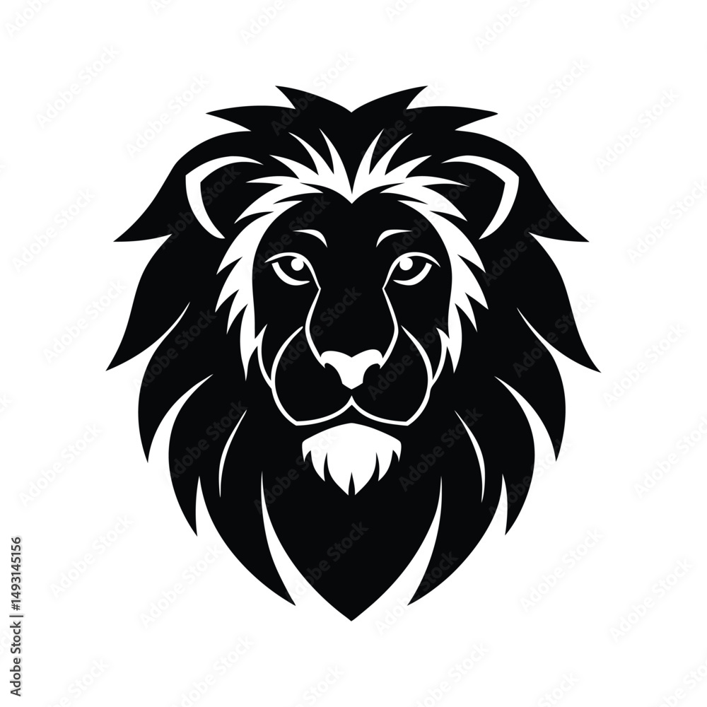 Fototapeta premium Lion head vector illustration
