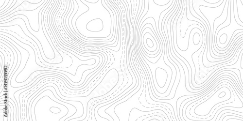 Abstract Topographic map background with wave line. White wave paper curved reliefs abstract background. Vector illustration. wave Line topography map contour background.