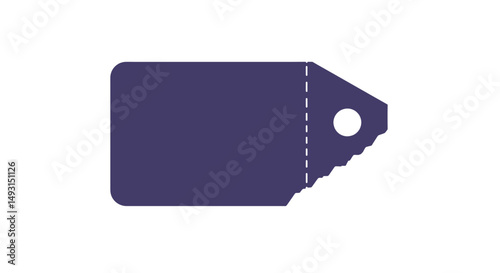 Dark Purple Rectangular Tag