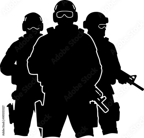 American army Guardians of Duty: Soldiers in Silhouette"