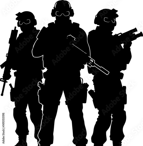 American army Guardians of Duty: Soldiers in Silhouette"