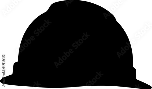 Construction Helmet Silhouettes Set"