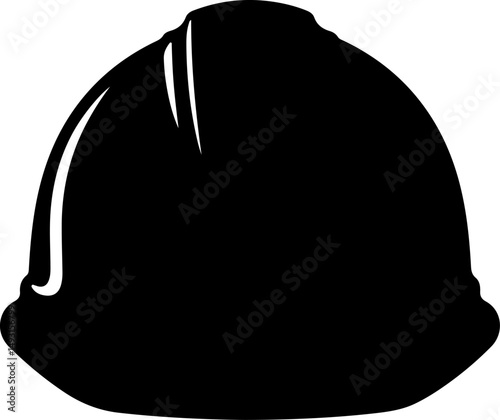 Construction Helmet Silhouettes Set" vector