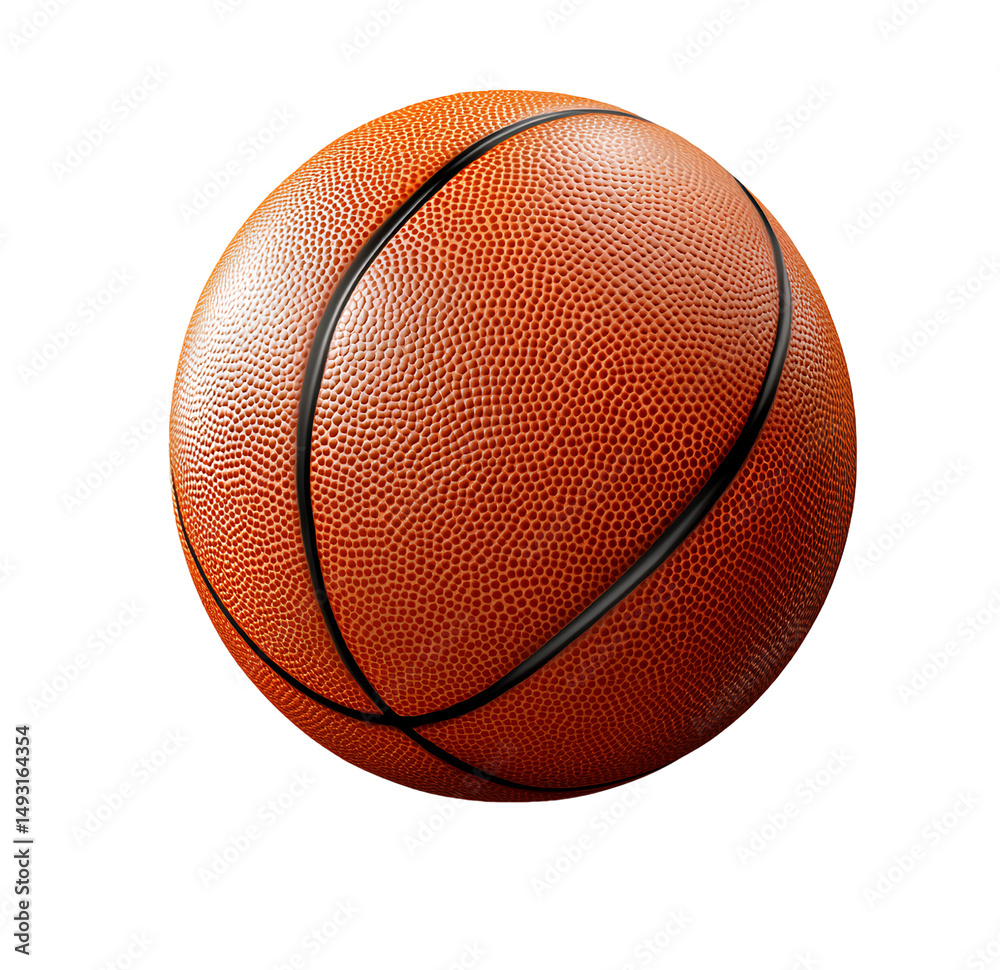Obraz premium A basketball, isolated on a transparent background.