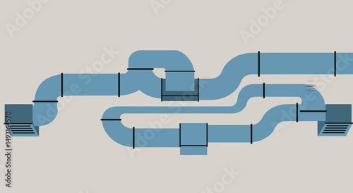 Blue Water Park Slide System Design