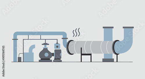 Industrial Pipeline System Illustration