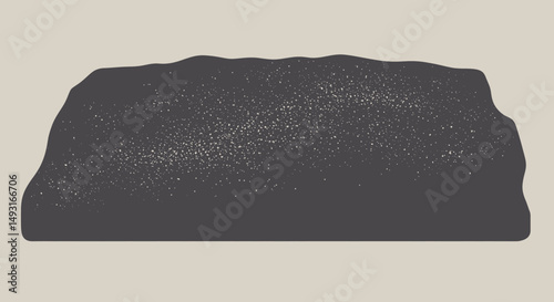 Dark Gray Pixelated Loaf Shaped Object On Light Gray Background