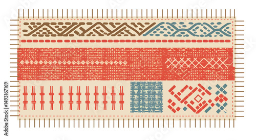 Colorful Woven Tapestry Pattern Design