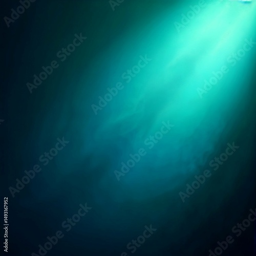 Textured Abstract Gradient Background – Deep Navy and Teal with Cyan-Green Light Flare, Soft Grainy Fabric Texture, High-Resolution Digital Art