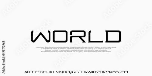 Creative font. Modern Uppercase abstract digital tech font. Logo creative font, type, technology, movie, digital, music, movie. Fonts and illustration in vector