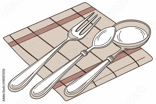   fork, spoon, ladle