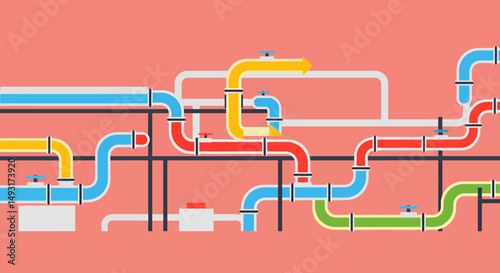 Colorful Pixel Art Pipeline System