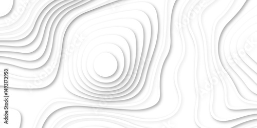 Abstract Luxury paper cut background, Abstract decoration, white pattern lines gradients, 3d Vector illustration. Realistic papercut decoration textured with wavy layers.