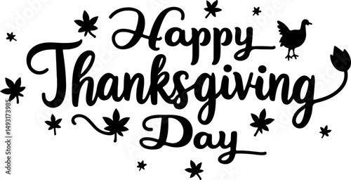 Happy Thanksgiving Day Typography Design