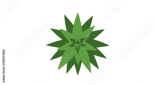 Multi Layered Green Star Pattern