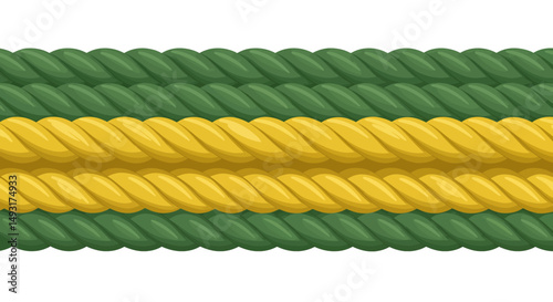 Military Cord Pattern In Green And Gold