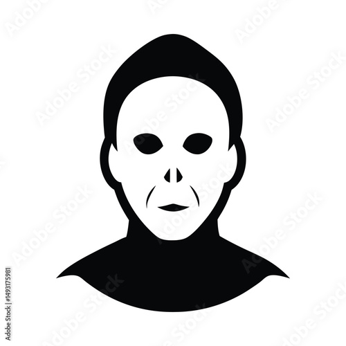 vector illustration of a scary face
