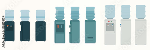 Electronic goods collection (dispenser) style vector flat design