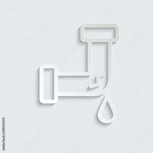 water pipe icon vector pipeline leak sign  