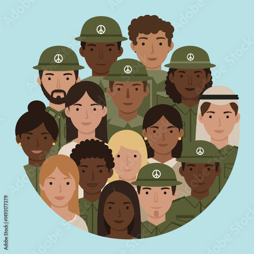 Diverse Group of People United for Peace and Harmony