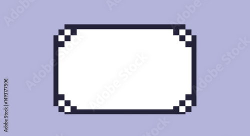 Pixelated Rectangular Frame With White Space